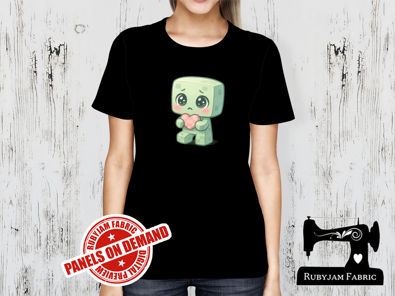 Chibi Creep Love Heart - BLACK - Panels On Demand