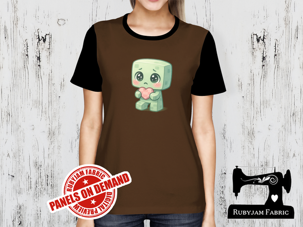 Chibi Creep Love Heart - BROWN - Panels On Demand