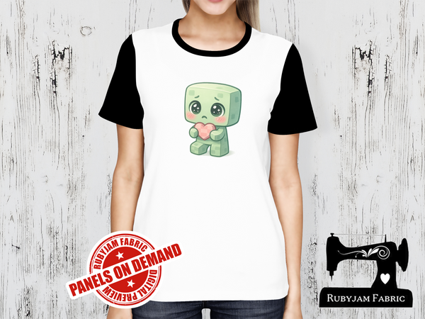 Chibi Creep Love Heart - WHITE - Panels On Demand