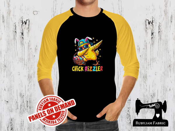 Easter Chicken Chick Rizzler - BLACK - Panels On Demand