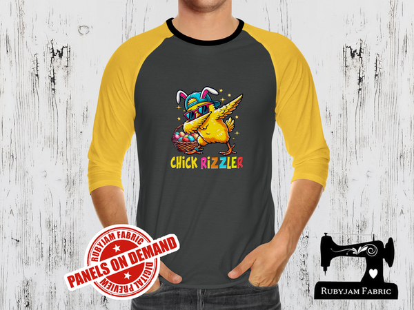 Easter Chicken Chick Rizzler - CHARCOAL GREY - Panels On Demand