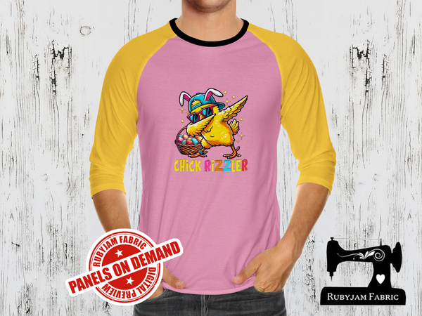 Easter Chicken Chick Rizzler - LIGHT PINK - Panels On Demand
