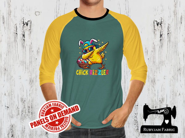 Easter Chicken Chick Rizzler - SAGE GREEN - Panels On Demand