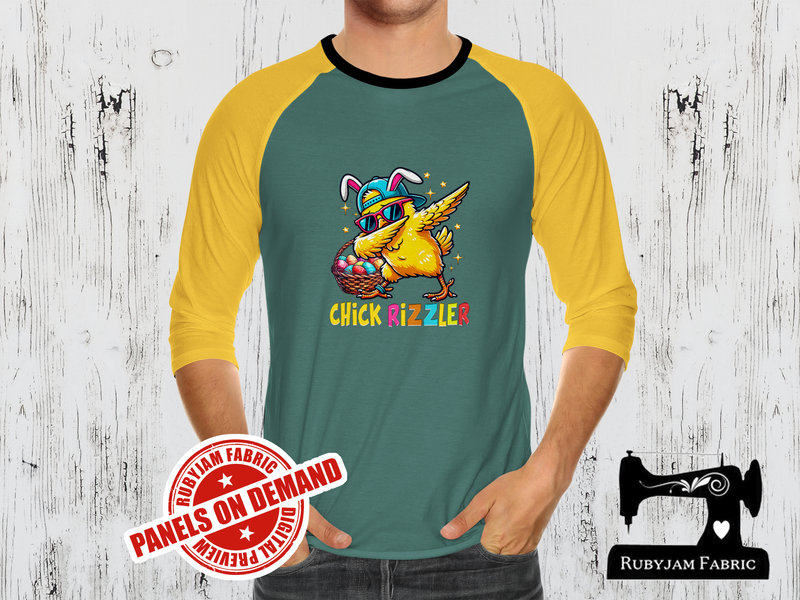 Easter Chicken Chick Rizzler - SAGE GREEN - Panels On Demand