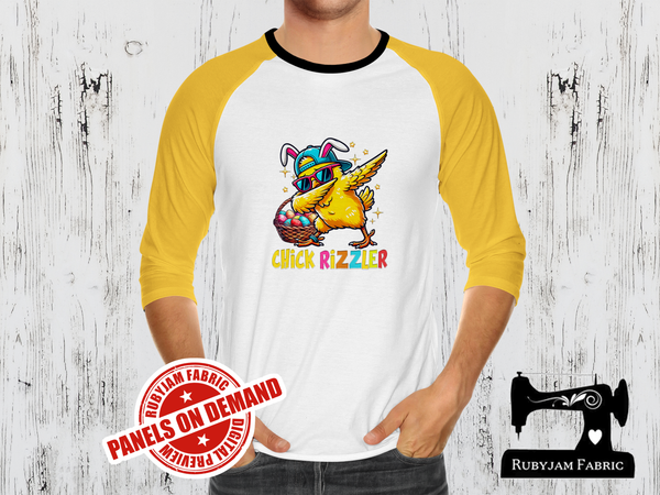 Easter Chicken Chick Rizzler - WHITE - Panels On Demand