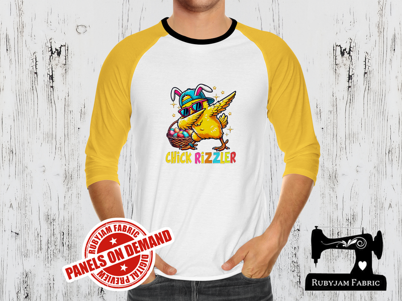 Easter Chicken Chick Rizzler - WHITE - Panels On Demand