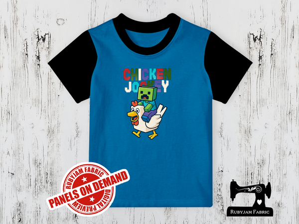 Chicken  Zombie - TURQUOISE - Panels On Demand