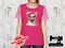 Chicken Pink Bow Glasses - FUCHSIA - Panels On Demand