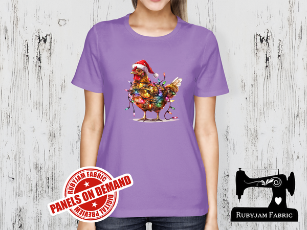 Chicken Christmas Lights - LIGHT PURPLE - Panels On Demand