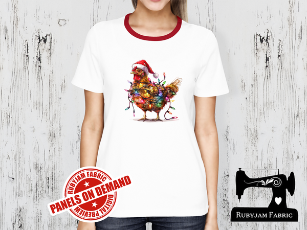 Chicken Christmas Lights - WHITE - Panels On Demand