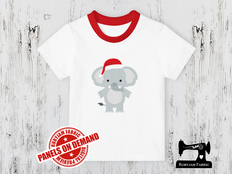 Christmas Elephant - WHITE - Panels On Demand