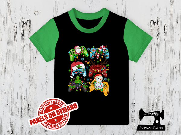 Christmas Game Controllers - BLACK - Panels On Demand