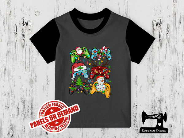 Christmas Game Controllers - CHARCOAL - Panels On Demand