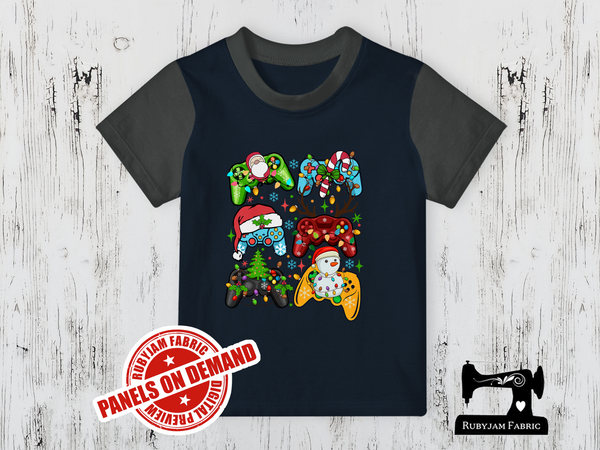 Christmas Game Controllers - NAVY BLUE - Panels On Demand