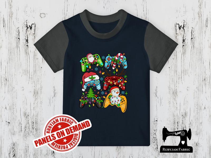 Christmas Game Controllers - NAVY BLUE - Panels On Demand