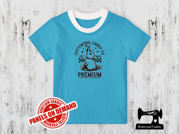 Cottontail Candy Co Rabbit -  LIGHT BLUE - Panels On Demand