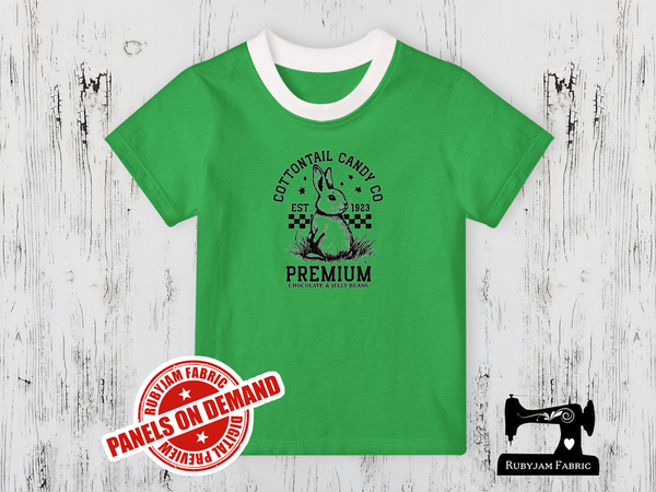 Cottontail Candy Co Rabbit -  LIME GREEN - Panels On Demand