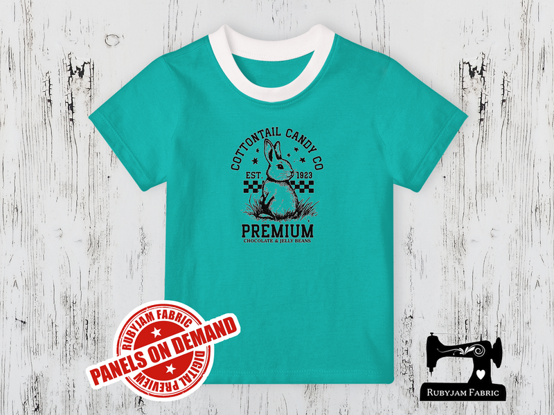 Cottontail Candy Co Rabbit -  MINT GREEN - Panels On Demand