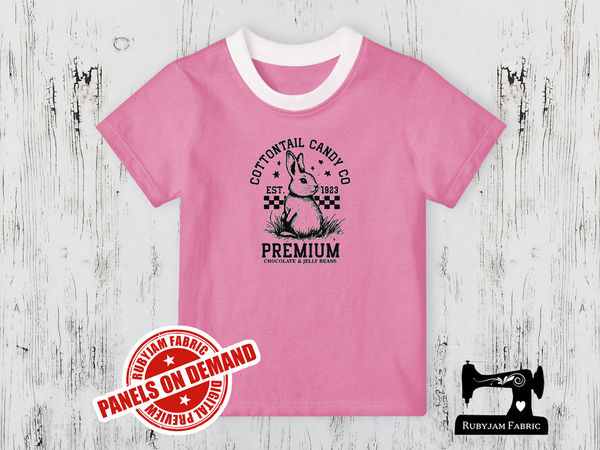 Cottontail Candy Co Rabbit -  LIGHT PINK - Panels On Demand