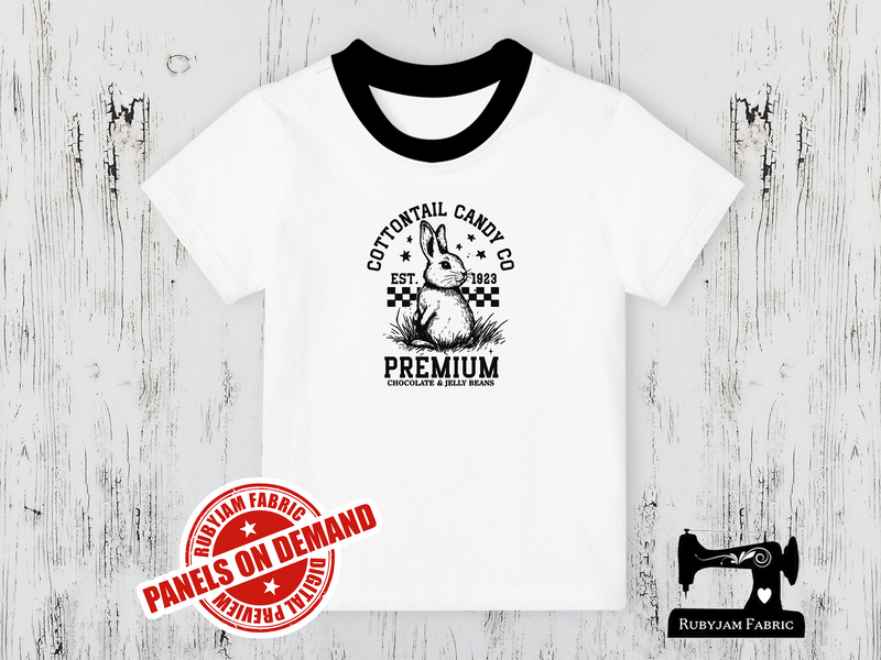 Cottontail Candy Co Rabbit -  WHITE - Panels On Demand