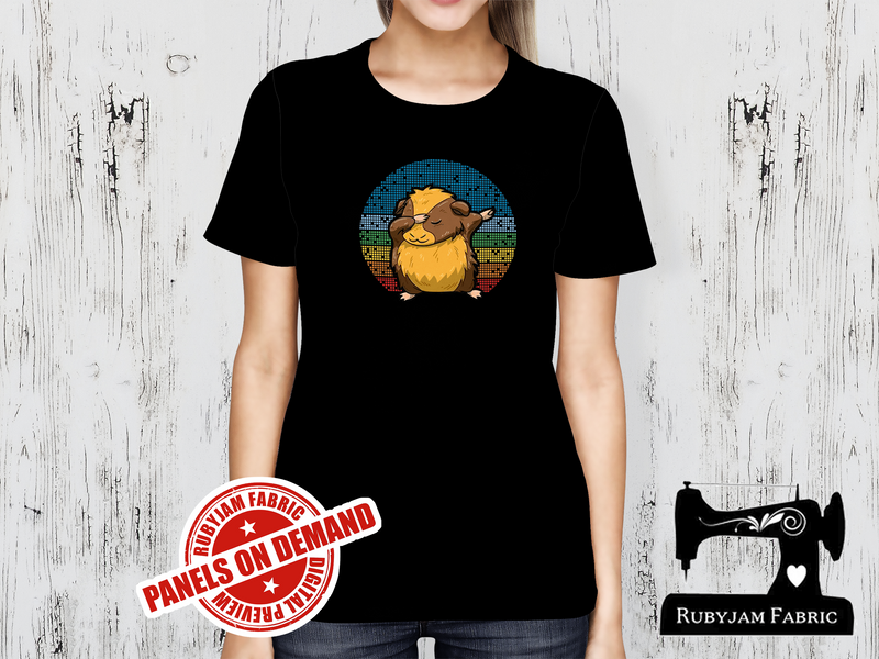 Dabbing Guinea Pig - BLACK - Panels On Demand