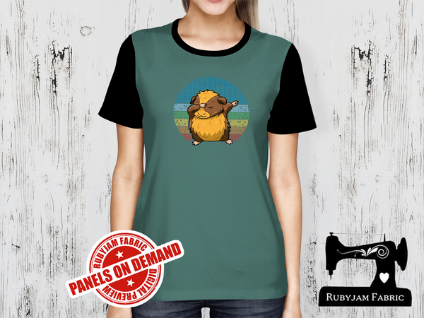 Dabbing Guinea Pig - SAGE GREEN - Panels On Demand