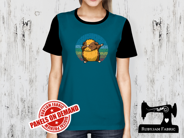 Dabbing Guinea Pig - TEAL BLUE - Panels On Demand