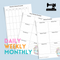 Rubyjam Fabric - Weekly Sewing Planner