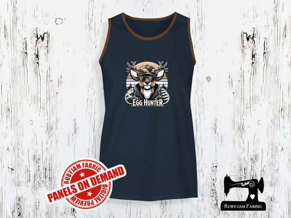 Deer Easter Egg Hunter - NAVY BLUE - Panels On Demand