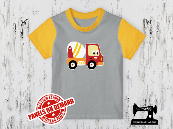 Diggers Cement Truck -  HEATHER GREY - Panels On Demand