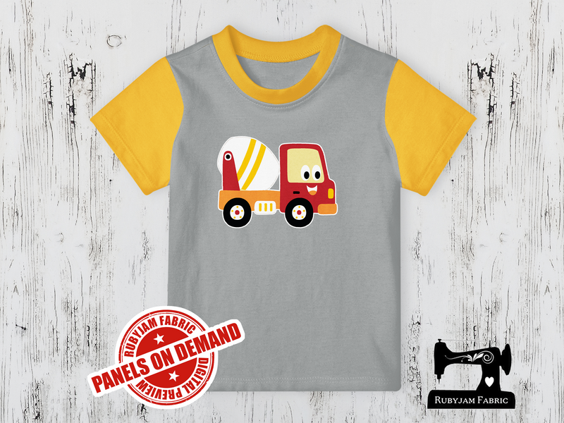 Diggers Cement Truck -  HEATHER GREY - Panels On Demand