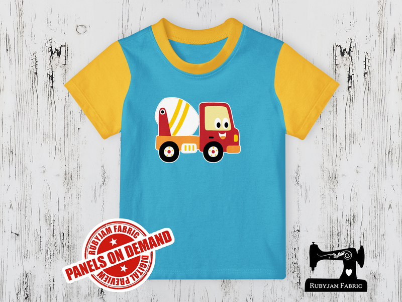 Diggers Cement Truck -  LIGHT BLUE - Panels On Demand