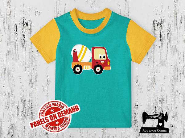 Diggers Cement Truck -  MINT GREEN - Panels On Demand