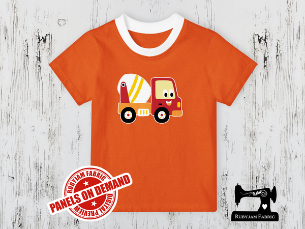 Diggers Cement Truck -  ORANGE - Panels On Demand