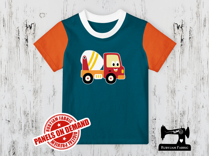 Diggers Cement Truck -  TEAL BLUE - Panels On Demand