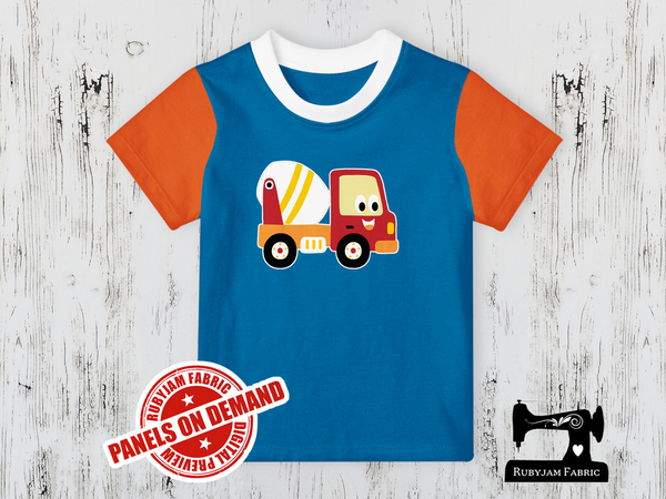 Diggers Cement Truck -  TURQUOISE - Panels On Demand