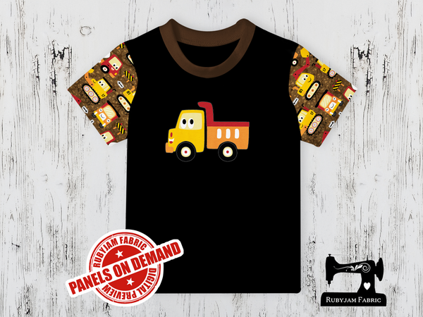 Diggers Dump Truck -  BLACK - Panels On Demand