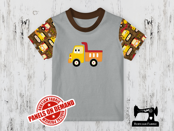 Diggers Dump Truck -  HEATHER GREY - Panels On Demand