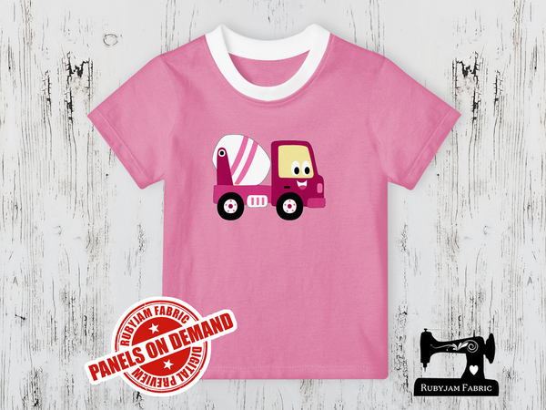 Diggers Pink Cement Truck - MINT GREEN - Panels On Demand
