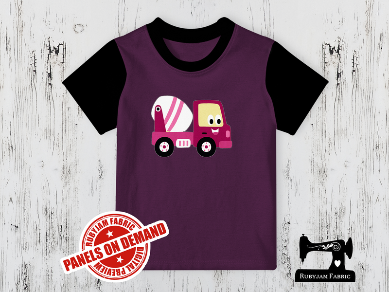 Diggers Pink Cement Truck - PURPLE - Panels On Demand