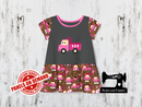Diggers Pink Dump Truck - CHARCOAL GREY - Panels On Demand