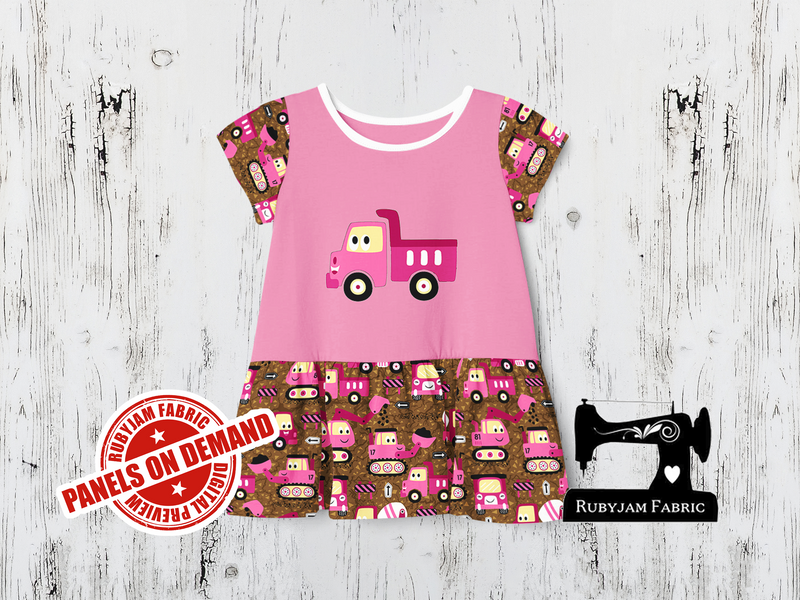 Diggers Pink Dump Truck - LIGHT PINK - Panels On Demand