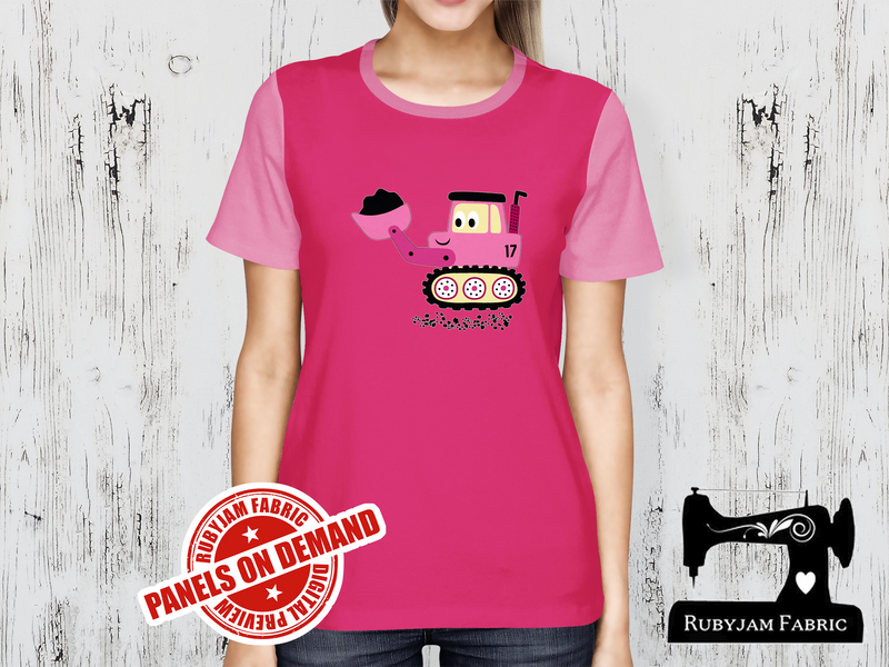 Diggers Pink Front End Loader -  FUCHSIA - Panels On Demand