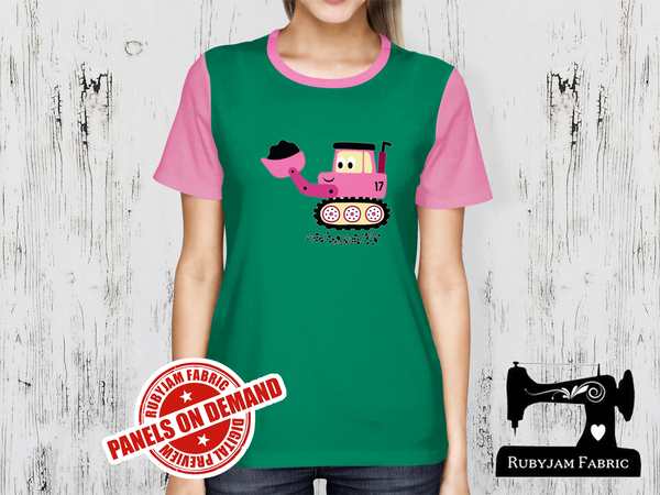 Diggers Pink Front End Loader -  GREEN - Panels On Demand