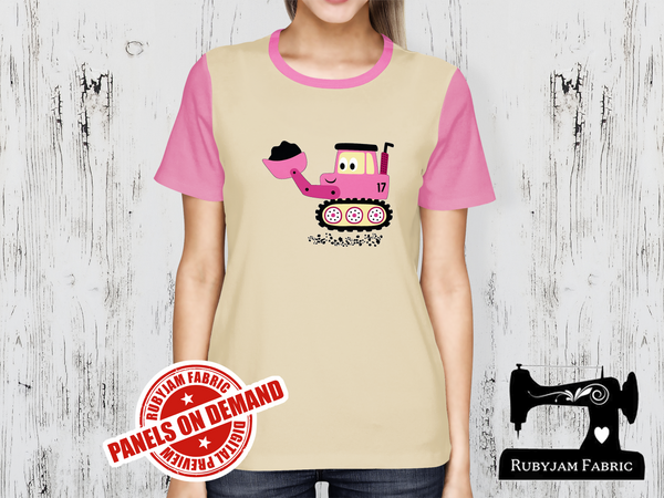 Diggers Pink Front End Loader -  SAND BEIGE - Panels On Demand