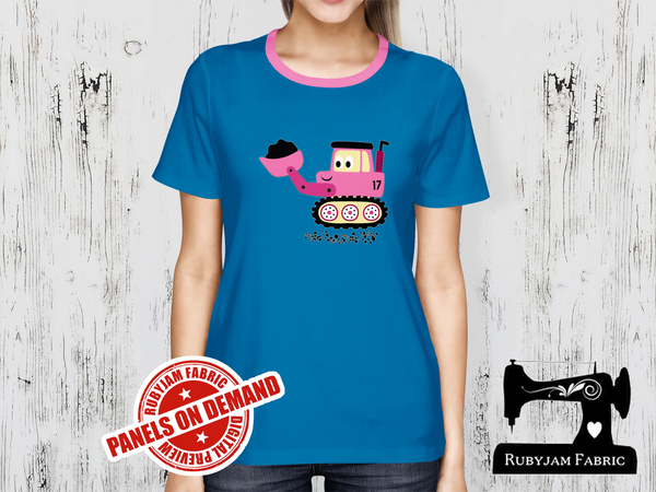 Diggers Pink Front End Loader -  TURQUOISE - Panels On Demand