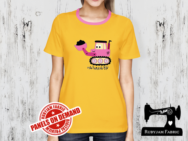 Diggers Pink Front End Loader -  YELLOW - Panels On Demand