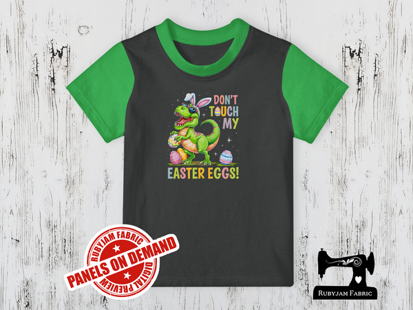 Don't Touch My Easter Eggs Dinosaur - CHARCOAL GREY - Panels On Demand