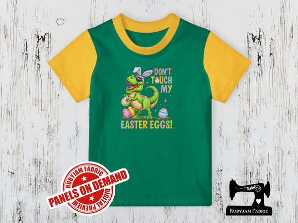 Don't Touch My Easter Eggs Dinosaur - GREEN - Panels On Demand
