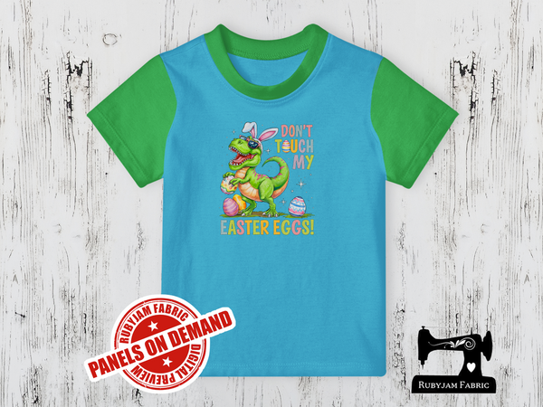 Don't Touch My Easter Eggs Dinosaur - LIGHT BLUE - Panels On Demand